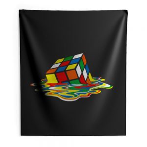 Rubicks Cube Melting Sheldon Coopers Indoor Wall Tapestry