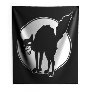 Sabotage Black Cat Angry Indoor Wall Tapestry