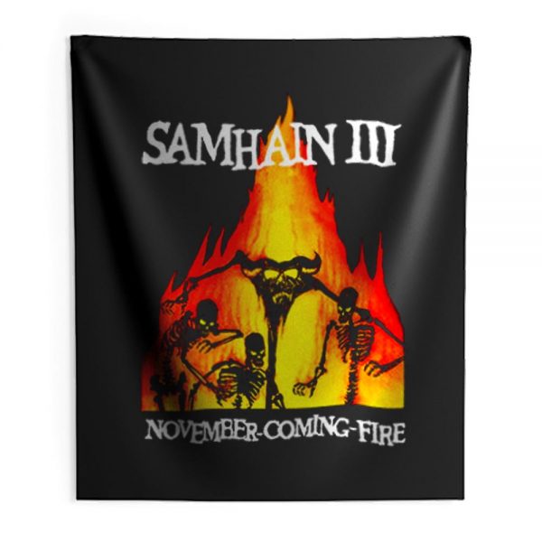 Samhain III November Coming Fire Indoor Wall Tapestry