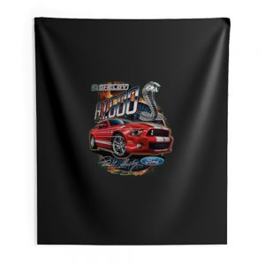 Shelby G.T. 500 Cobra Red Speedster Ford Motors Classic Cars And Trucks Indoor Wall Tapestry