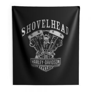 Shovelhead Engine Harley Davidson Indoor Wall Tapestry