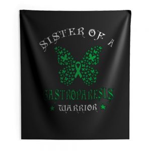Sister of a Gastroparesis Warrior Support Awareness Indoor Wall Tapestry