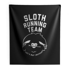 Sloth Running Team Indoor Wall Tapestry