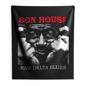 Son House Raw Delta Blues Indoor Wall Tapestry
