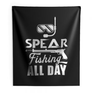 Spearfisher Spearfishing Harpooning Harpoon Spear Indoor Wall Tapestry