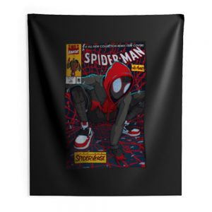 Spiderman Portrait Spiderverse Indoor Wall Tapestry
