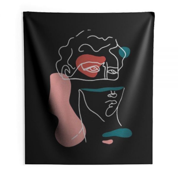Statue of David Abstract Indoor Wall Tapestry