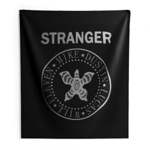Stranger Mike Dustin Lucas Will Elevan Indoor Wall Tapestry
