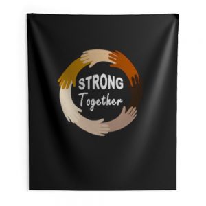 Strong Together All Lives Matter Funny Hands Graphic Indoor Wall Tapestry