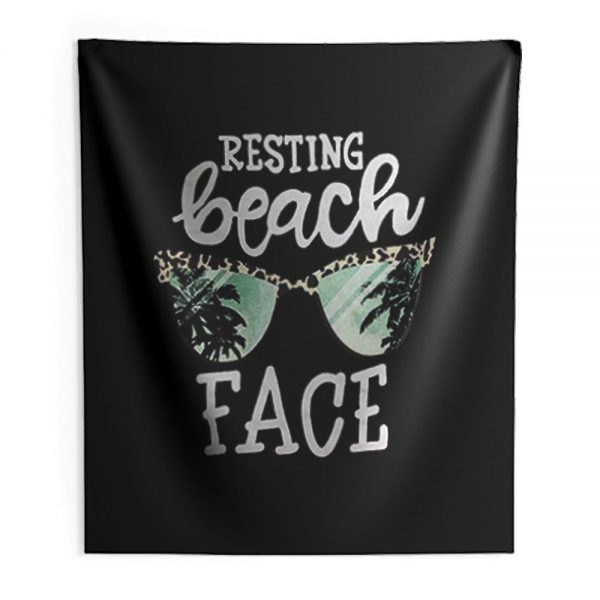 Sun Glasses Resting Beach Face Indoor Wall Tapestry
