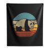 Sunset Bear Vintage Panda Indoor Wall Tapestry