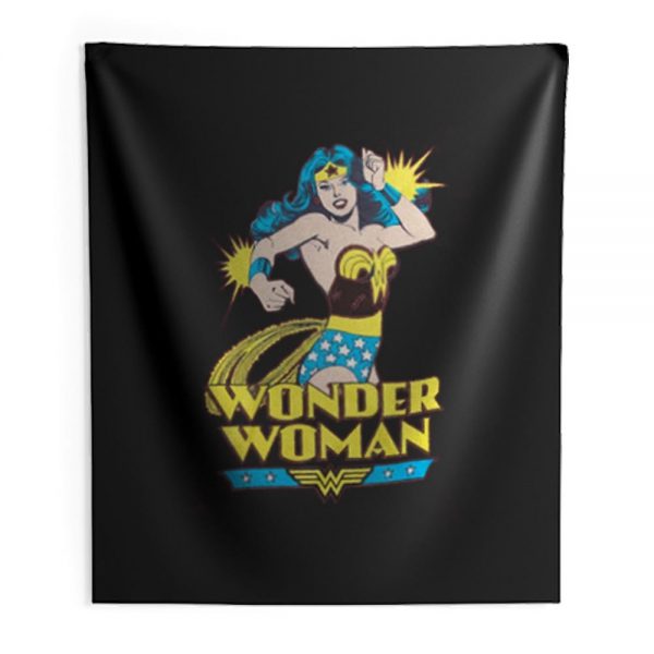 Super Hero Girl Retro Wonder Woman Indoor Wall Tapestry