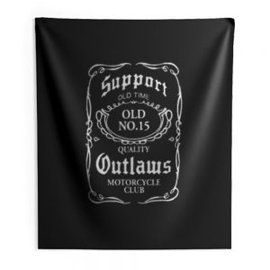Support Your Local Outlaws Biker Motorcycle Mc Indoor Wall Tapestry