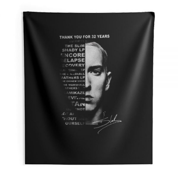 Thank You For 32 Years Eminem Rap Music Rapper Indoor Wall Tapestry