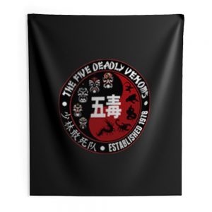 The 5 Five Deadly Venoms Shaolin Squad Retro Cult Kungfu Movie Indoor Wall Tapestry