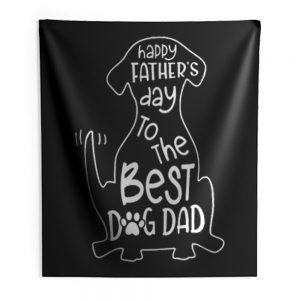 The Best Dog Dad Indoor Wall Tapestry