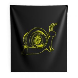 The Turbo Snail Funny Humor Racing Speed Indoor Wall Tapestry