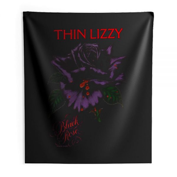 Thin Lizzy black rose Indoor Wall Tapestry