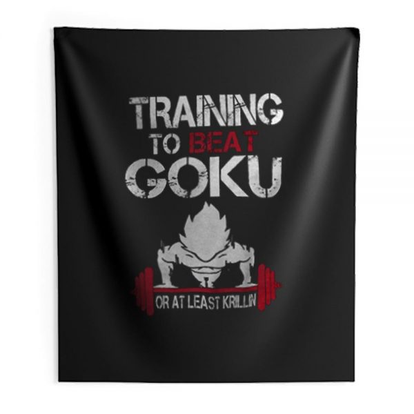 Training To Go Super Goku Indoor Wall Tapestry