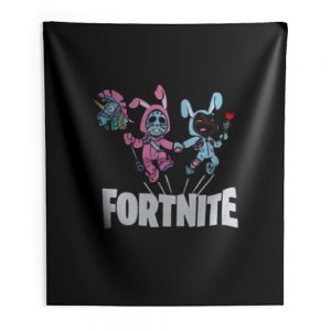 Two Bunny Fortnite Game Bunny Cute Players Indoor Wall Tapestry