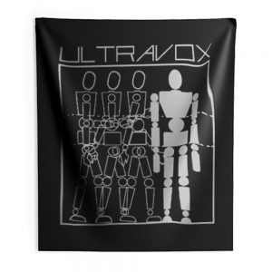 ULTRAVOX THREE INTO ONE BLACK NEW WAVE SYNTHPOP ART ROCK VISAGE Indoor Wall Tapestry