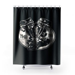 V2 Panhead 1948 1965 Shower Curtains