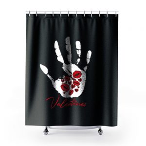 Valentines Day Kisses Hearts Day Love Shower Curtains