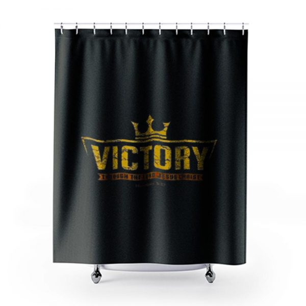 Victory Motorcycle Logo Vintage Shower Curtains