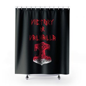 Victory or Valhalla Norse Mythology Shower Curtains