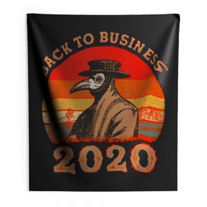 Vintage Back To Business 2020 Plague Doctor Indoor Wall Tapestry