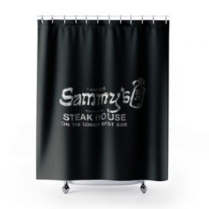 Vintage Looking Famous Sammys Roumanian Steakhouse Shower Curtains