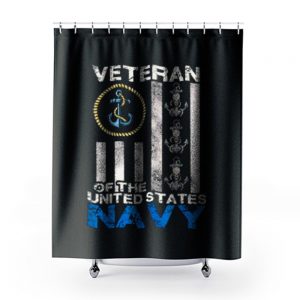 Vintage Veteran Us Navy Shower Curtains