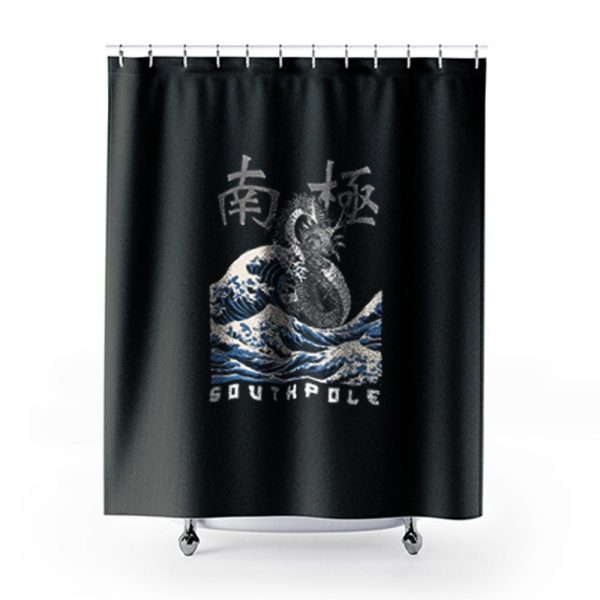 Water Dragon Sout Pole Shower Curtains