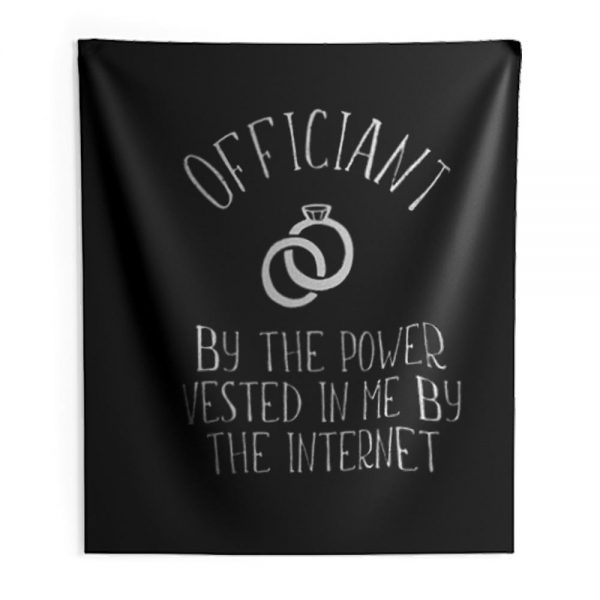 Wedding Officiant Indoor Wall Tapestry