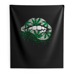 Weed Lips Cannabis Indoor Wall Tapestry