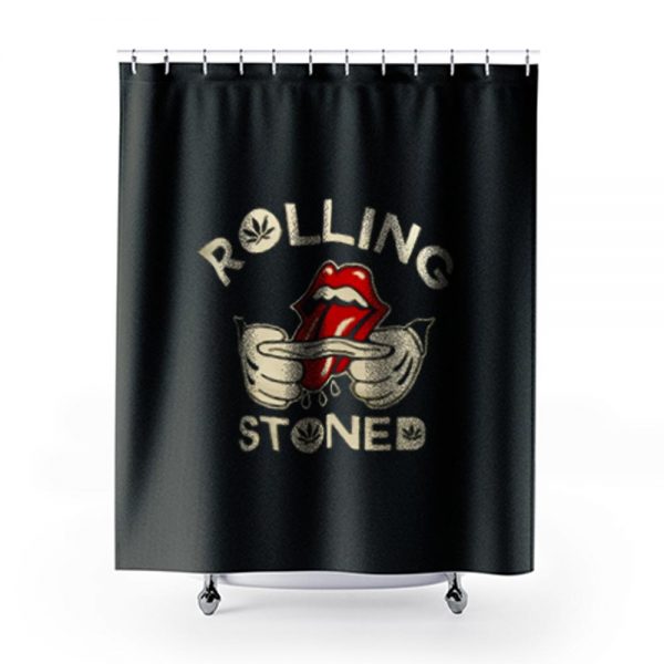 Weed Marijuana Rolling Stoned Pot Shower Curtains