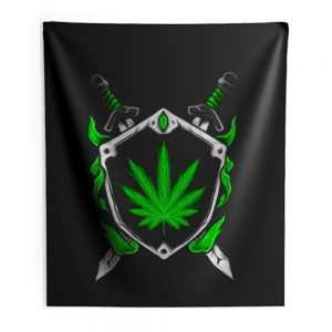 Weed Shield Cannabis Pot Funny Design 2020 gift top Indoor Wall Tapestry