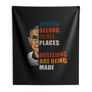 Women Belong In All Places Indoor Wall Tapestry