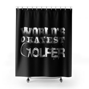 Worlds Okayest Golfer Shower Curtains
