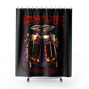 Worship Coffee Ritual Funny Shower Curtains