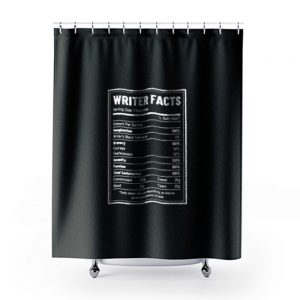 Writer Nutrition Facts Shower Curtains