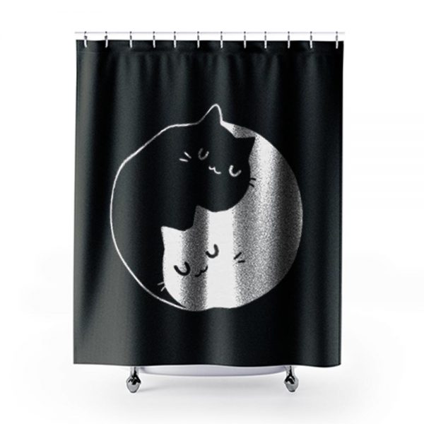 Yin Yang Cats Shower Curtains