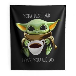 Yoda Best Dad Love You We Do Indoor Wall Tapestry