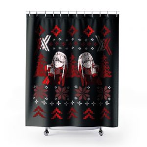 Zero Two Christmas Darling in the Franxx Shower Curtains