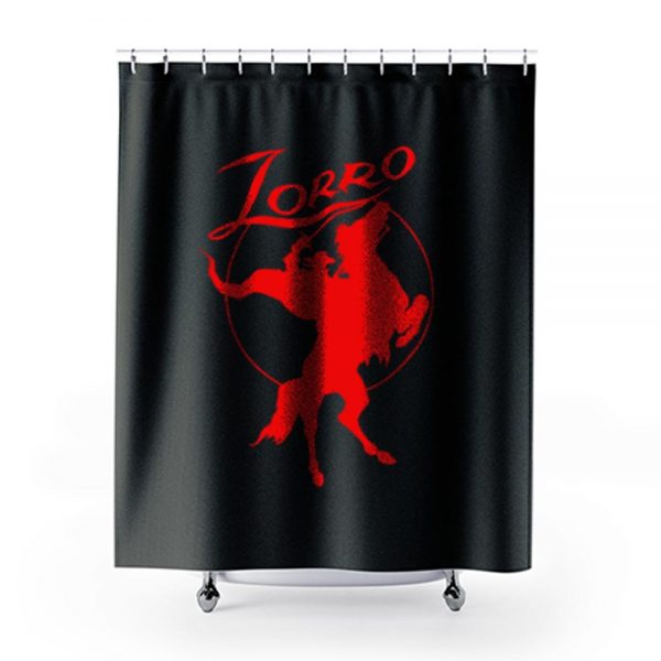 Zorro Red Horse Movie Character Shower Curtains