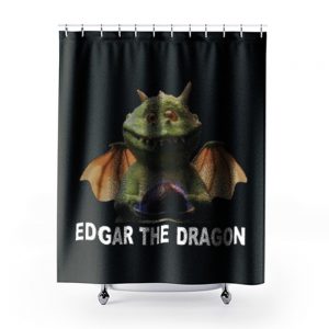 edgar the dragon digital printed Shower Curtains