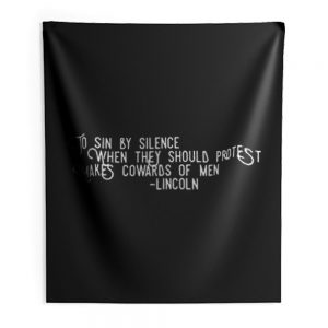 to sin by silence Indoor Wall Tapestry