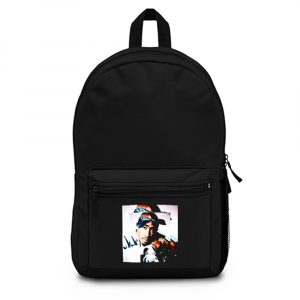 2pac Blues Tupac Portrait Backpack Bag