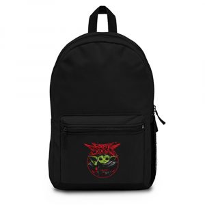 Baby Yoda Metal Heavy Metal Band Backpack Bag