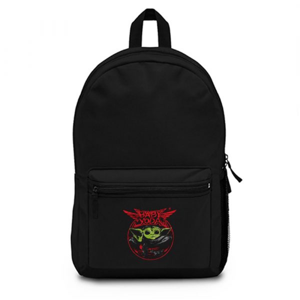 Baby Yoda Metal Heavy Metal Band Backpack Bag